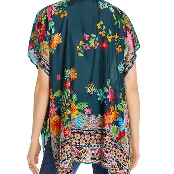 Johnny Was Silk Magdalene Poncho. Size S. NWT!! - Picture 2 of 11